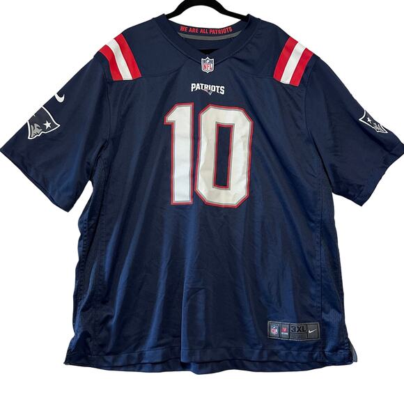 Nike New England Patriots Jersey Mens 40 Medium Blue Jones 10
